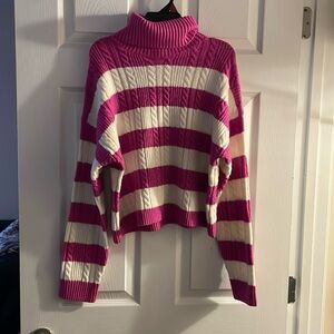 Striped cropped sweater